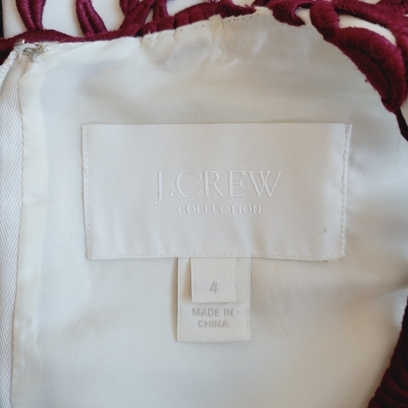 J. Crew Collection Burgundy Floral Dress - Picture 7 of 16